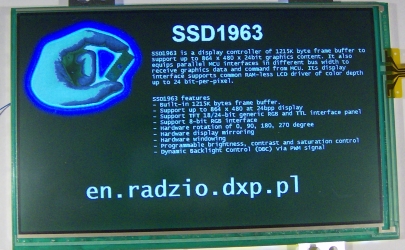 stm32 with ssd1963 tft display free sample